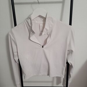 White Quarter-Zip Pullover